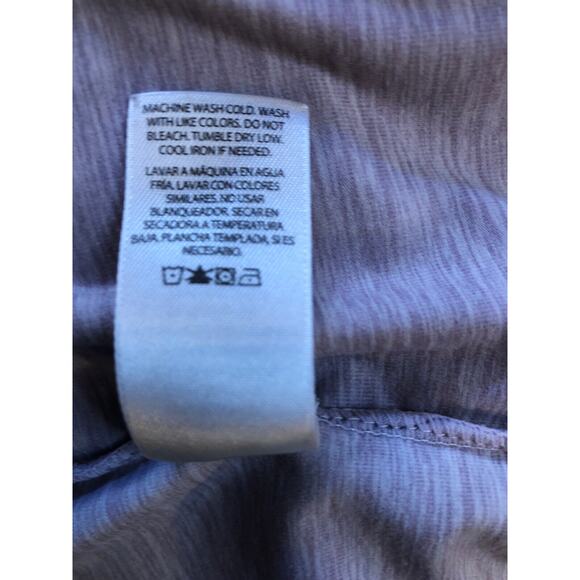 Hot Yoga Top Womens Sz Lg Drapey U-Back Open Back Space Died Lavender - Picture 5 of 7